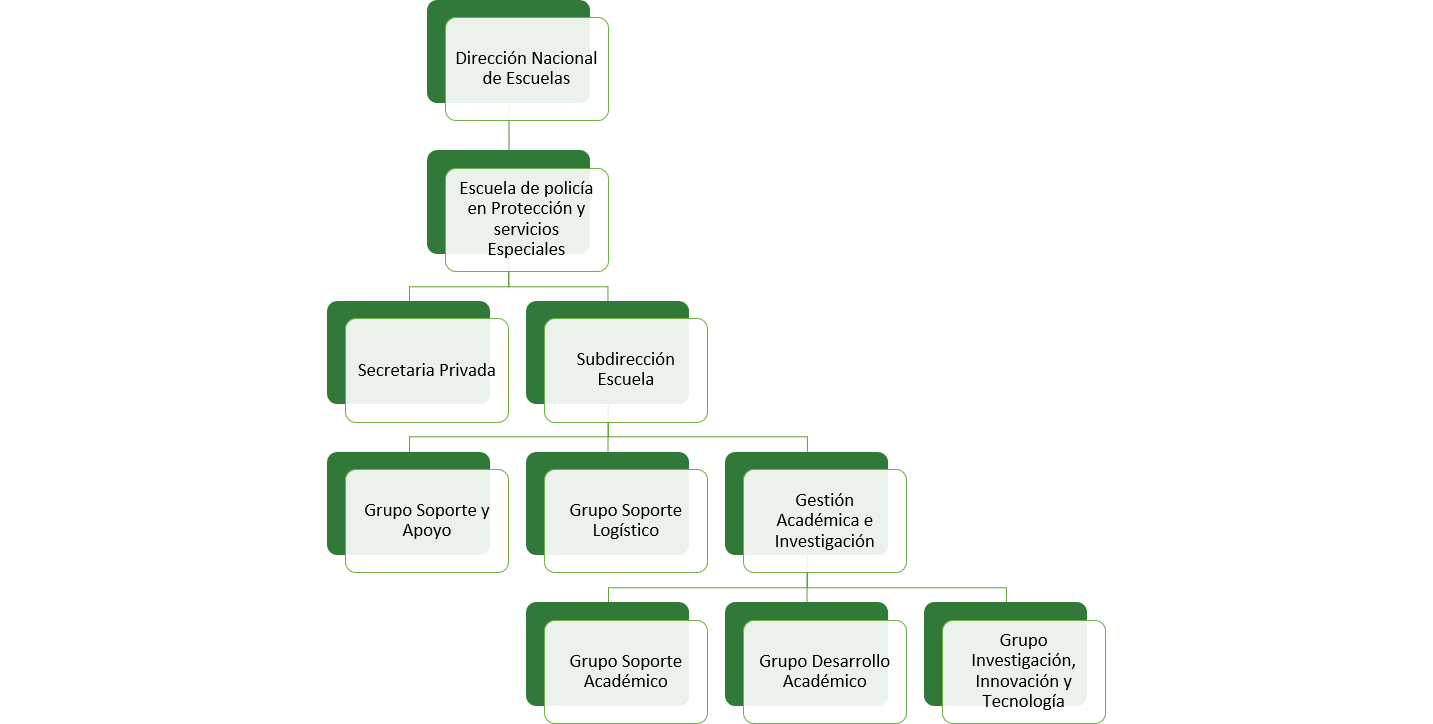 Estructura Escuela de Polic&iacute;a en Protecci&oacute;n y Servicios Especiales