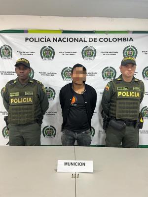 Capturado con munición calibre 32