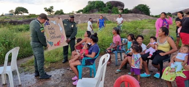 campañas preventivas, indígenas, policias