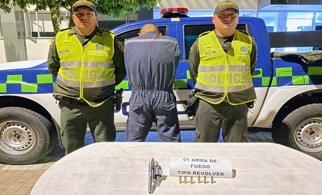 Mediante el 'Plan Cazador' la Policía capturó un hombre que tenía en su poder un arma de fuego en Acacias