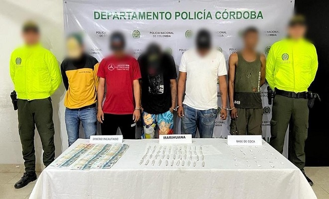 Capturadas cinco personas e incautado estupefacientes