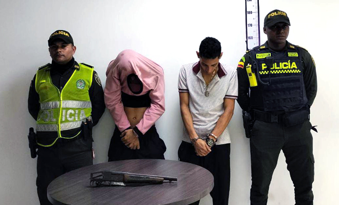 Capturados con arma de fuego artesanal tipo escopeta