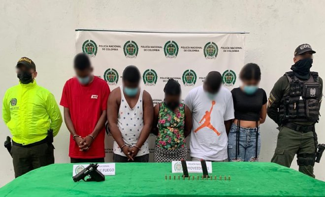 13 personas capturadas con droga y arma de fuego