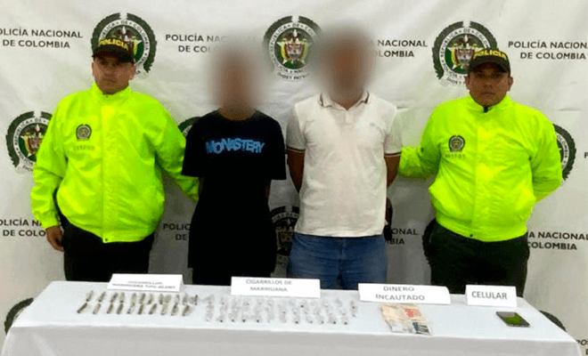 Golpe al microtráfico en Montería: cuatro capturados y estupefacientes incautados en el barrio Santa Fe
