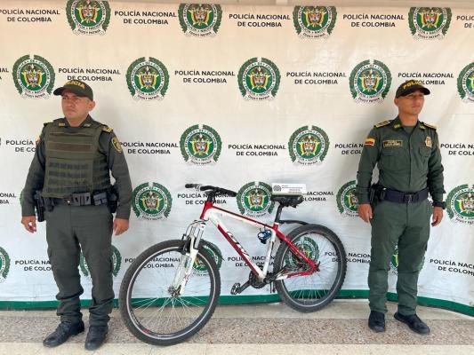 La bicicleta está avaluada en 800 mil pesos y fue devuelta a su propietario