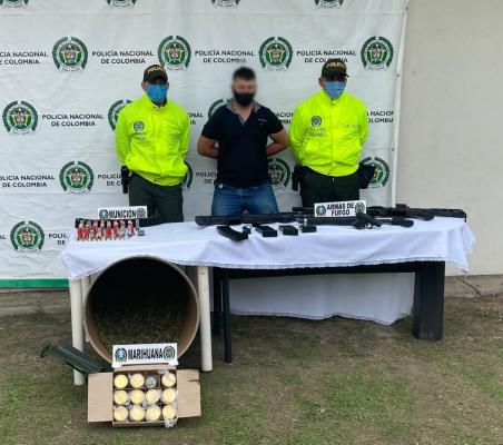 Capturado en flagrancia por el delito de fabricación, tráfico y porte de armas de fuego o municiones