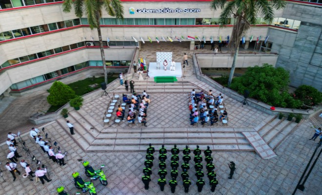 Para fortalecer la seguridad en el territorio la gobernación de Sucre agradece a la dirección general de la Policía Nacional por su entrega de vehículos y talento humano.