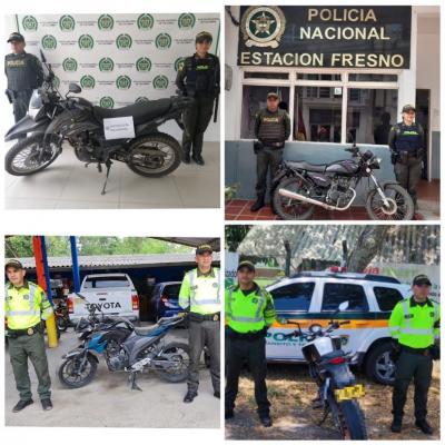 Cuatro motocicletas recuperadas 