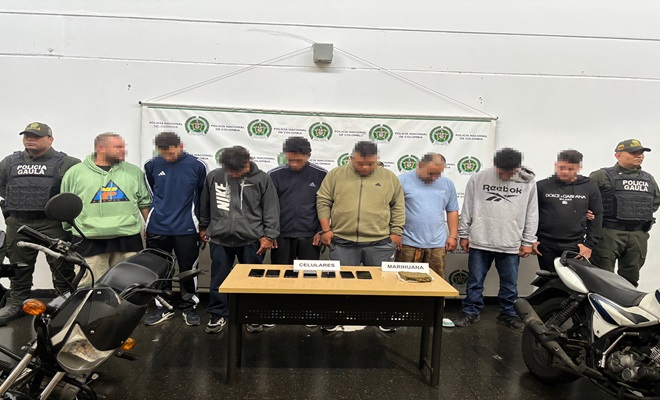 Capturamos ocho hombres del grupo delincuencial San Gabriel