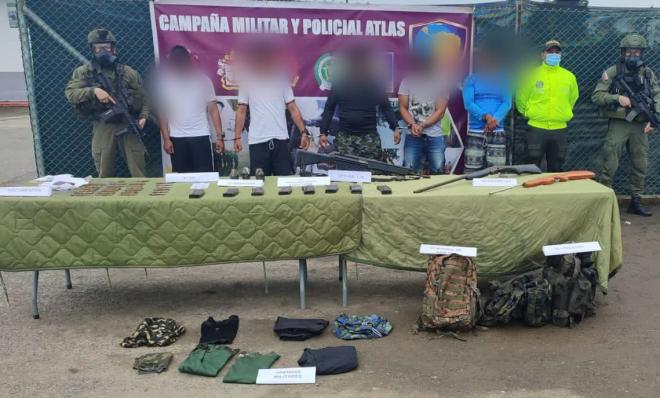 Capturamos a ocho integrantes del componente armado y estructurar del GAO-r “Iván Ríos” en el departamento de Nariño 