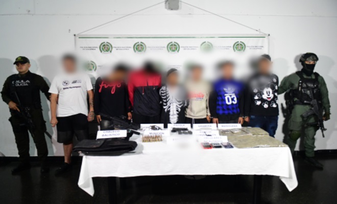 9 capturados del grupo delincuencial del centro occidente