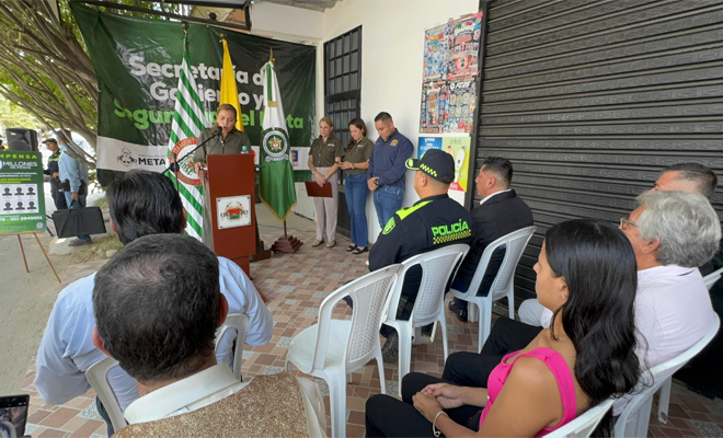 Acto protocolario la doctora Rafaela Cort&eacute;s Zambrano, gobernadora del departamento del Meta