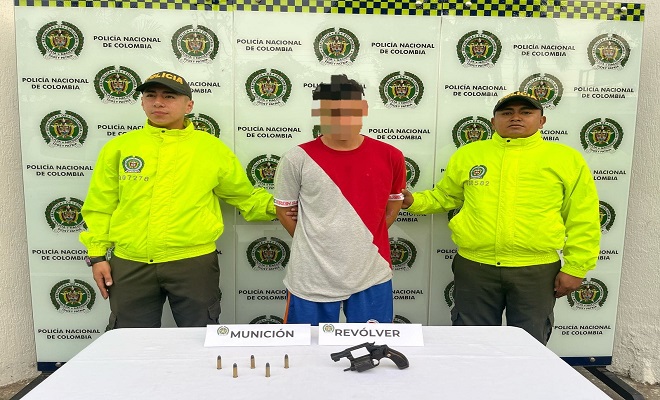 Capturado con arma de fuego