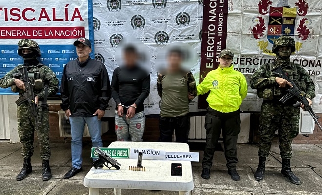 Las investigaciones señalan que los capturados presentan una trayectoria criminal de aproximadamente un año al servicio del Frente Dagoberto Ramos del Estado Mayor Central 
