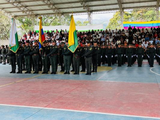 Ceremonia policial en Nariño
