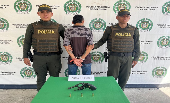 En flagrancia cayó alias "Duvan" por porte de armas de fuego, en Barrancabermeja