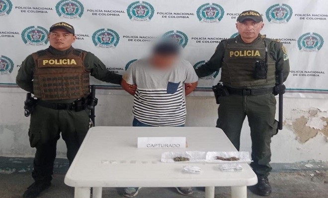 En Icononzo, Policía Tolima logró la captura de un sujeto a quien se le incautó gran cantidad de estupefacientes