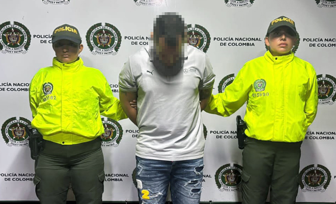 La Policía Nacional capturó a un hombre requerido por orden judicial por el delito de hurto y porte de armas de fuego