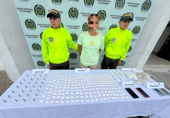 Se logra la captura de una mujer de 28 años por tráfico de estupefacientes en Barrancabermeja.