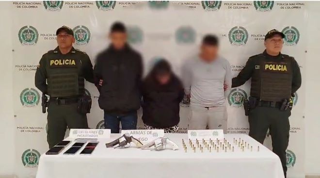 Capturadas tres personas por tentativa de homicidio y porte ilegal de armas en el sur de Pasto
