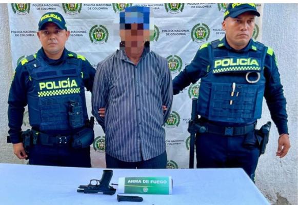 capturado con arma de fuego