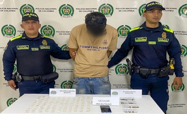 Capturado con mas de 160 dosis de droga listas para la entrega