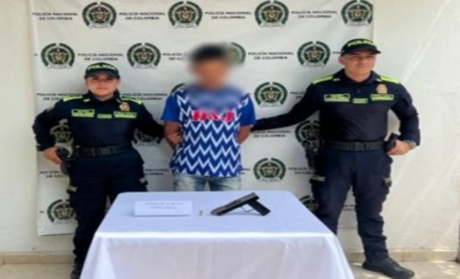 Capturado en La Loma por porte ilegal de arma de fuego