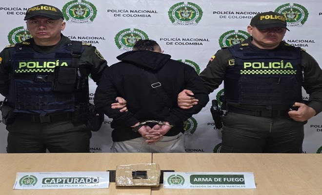 Capturado en Manizales por porte ilegal de armas de fuego