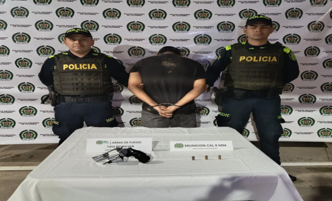 Capturado en flagrancia por el delito de fabricación, tráfico y porte de armas de fuego y/o municiones