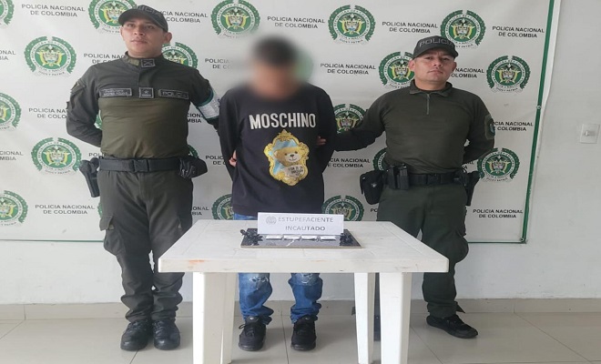 En el Líbano, Carabineros de la Policía Tolima logró la captura de un sujeto y la incautación de gran cantidad de alucinógenos.