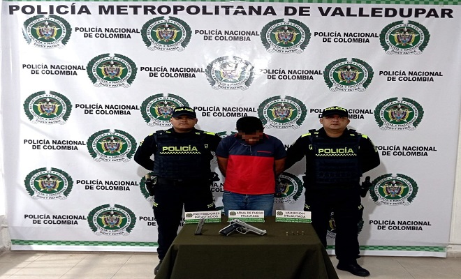 Capturado por el delito de porte de armas de fuego