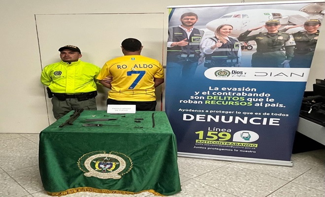 Capturado por el delito de tráfico y porte de armas de fuego 