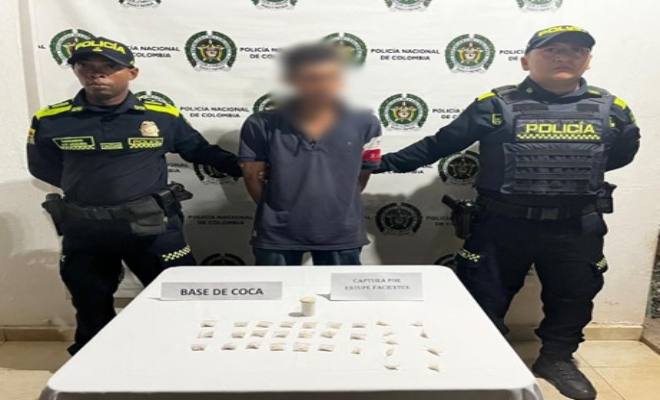 Capturado sujeto en La Loma por porte de estupefacientes