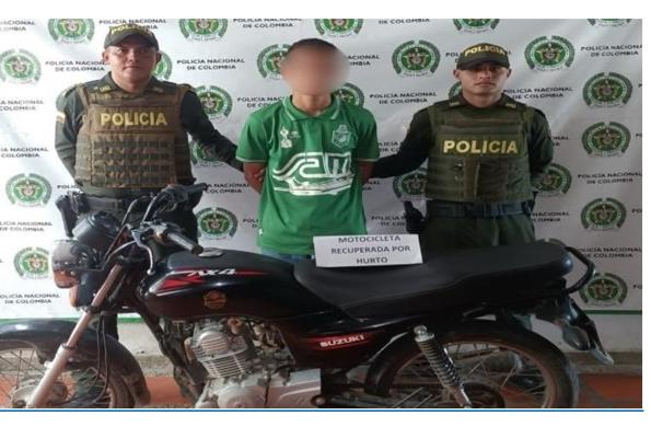 Capturado en Pailitas con motocicleta reportada como hurtada