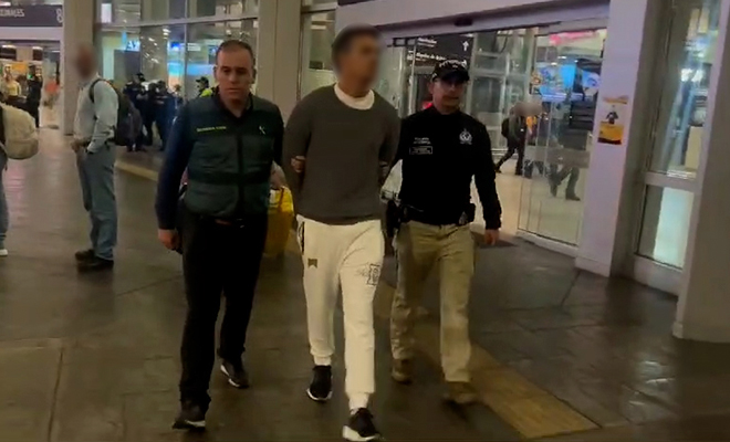 Desplazamiento de capturado en el aeropuerto