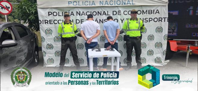 Capturados dos Sujetos por porte de armas de fuego