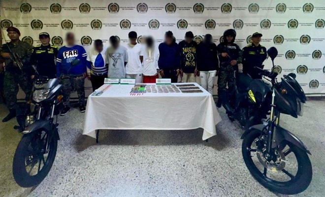 Ocho capturados por concierto para delinquir 