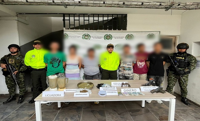 En registro de diligencia y allanamiento fueron capturados por tráfico de estupefacientes