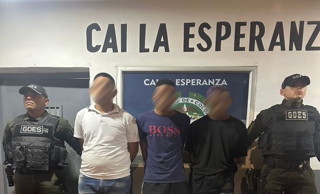Capturados tres presuntos delincuentes por tráfico de estupefacientes 