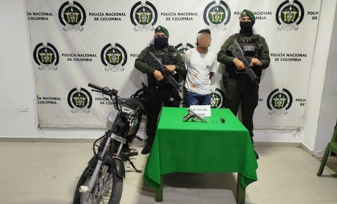 Capturan a hombre por porte ilegal de arma en Becerril, Cesar