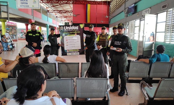 GAULA de la Policía de Córdoba lidera jornada preventiva contra la extorsión y el secuestro en Montería