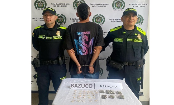 Con marihuana y bazuco fue capturado el 'Churco' en Villamaría