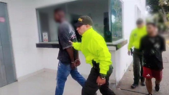 Conducción de los capturados por la SIJIN