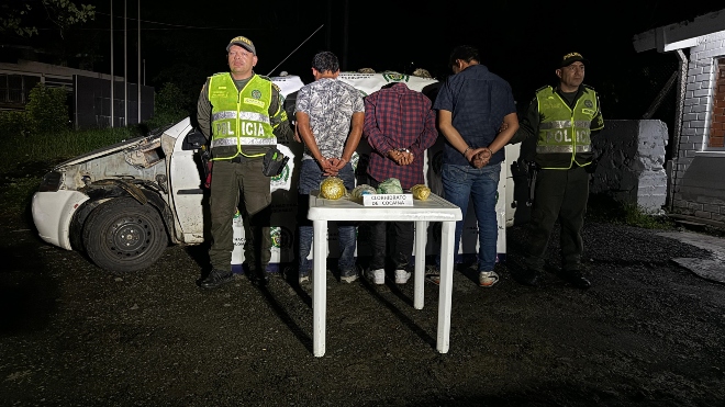 Controles en las vías de Caldas, logran la captura de tres personas por el delito de tráfico de estupefacientes