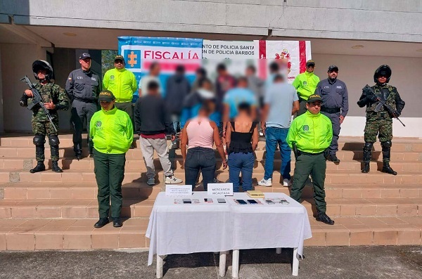 Desarticulación grupo de delincuencia común organizado en Barbosa