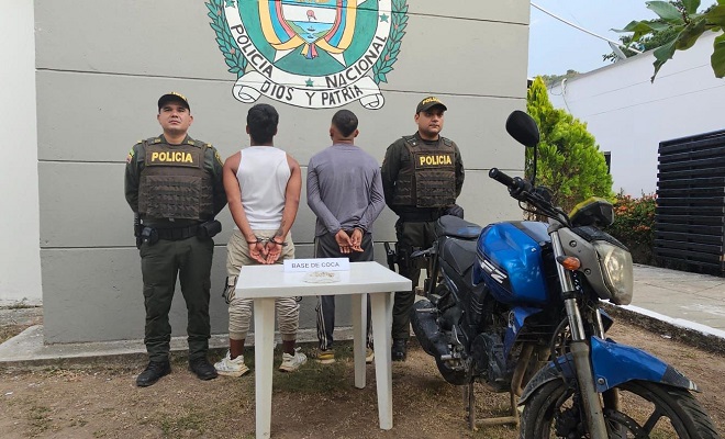 Dos capturados en el municipio de La Esperanza transportando estupefacientes