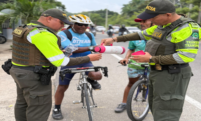 “Un Café por la Seguridad Vial”: Policía de Bolívar promueve cultura vial en Turbaco