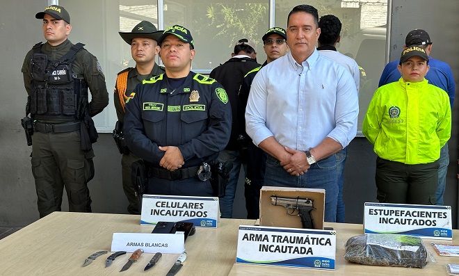 Elementos incautados durante el comando situacional