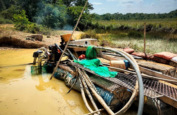 Elementos incautados por minería ilegal