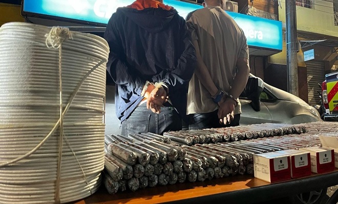 En Barbosa fueron capturados dos hombres cuando transportaban explosivos